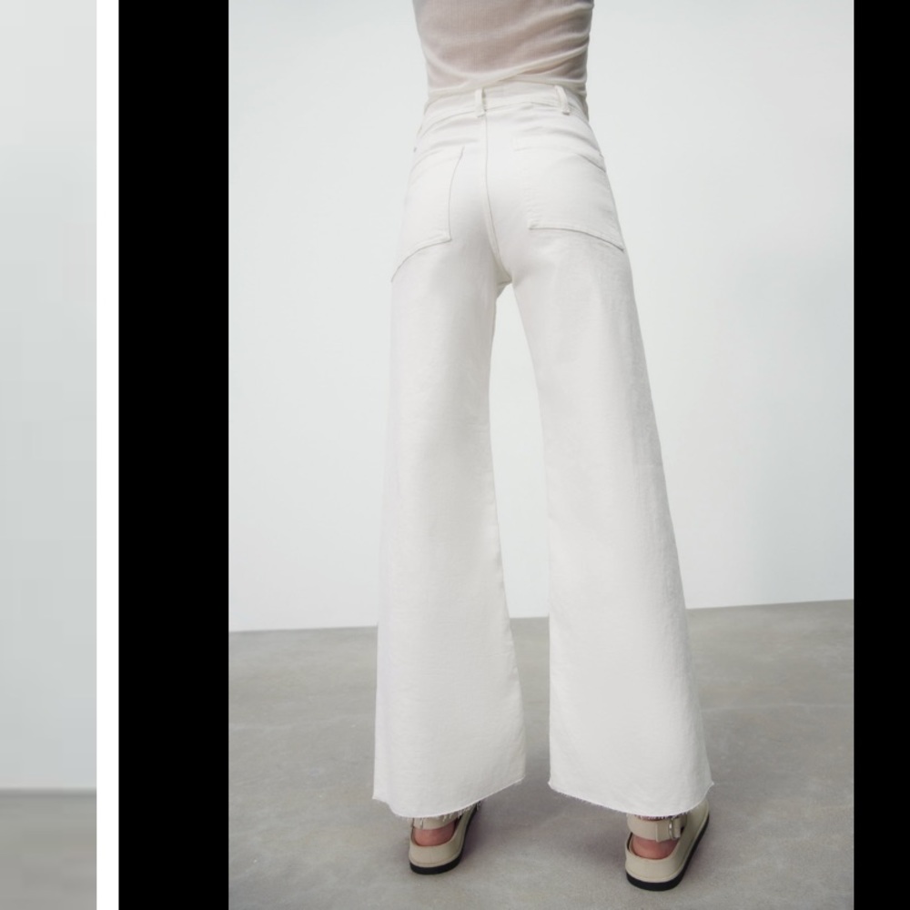 White Zara marine jeans